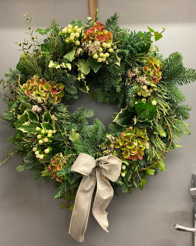 Natural Christmas Door Wreath 