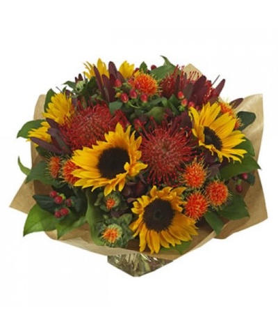 Sunflower Bouquet Aqua Bouquet