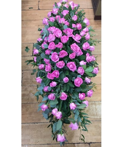 Pink Rose coffin Spray